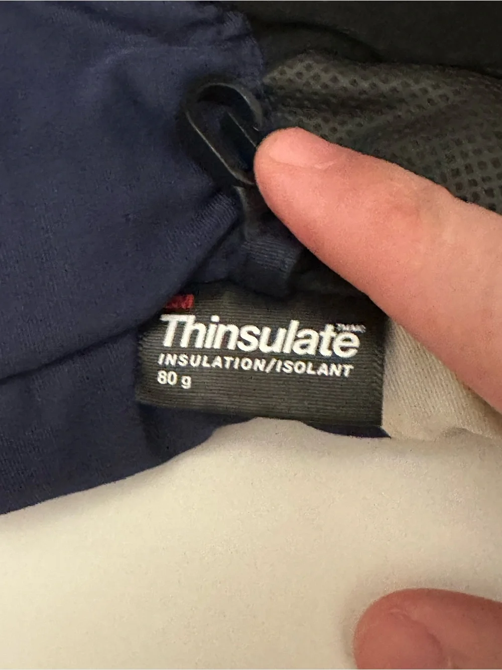 Target Navy Winter Mittens with Blue, Gray & White Stripes Size 2-5T